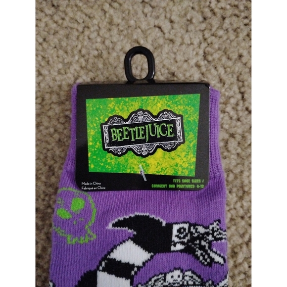 Beetlejuice Crew Socks - Picture 2 of 4